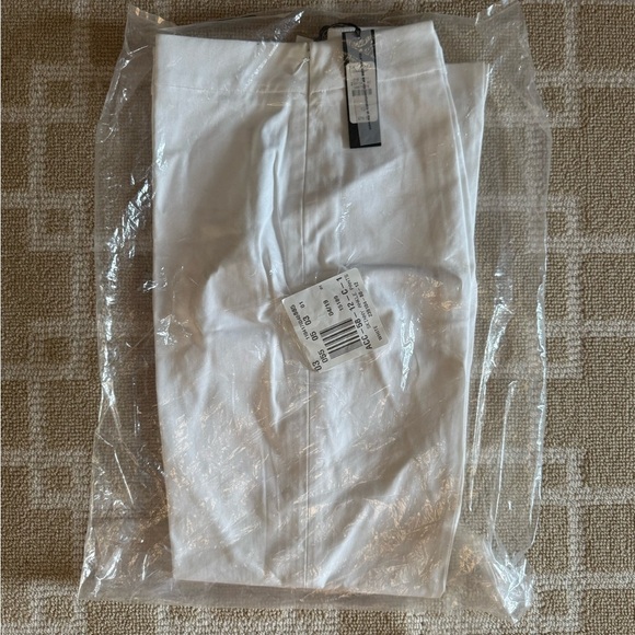 NWT Talbots White Classic Side Zip Pants Cotton Stretch Office Casual Size 12 - Picture 9 of 10
